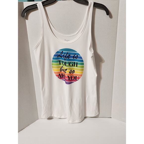 Positive Affirmation Tank top, Life is tough but so are you Juniors size L 11-13 - Picture 2 of 4
